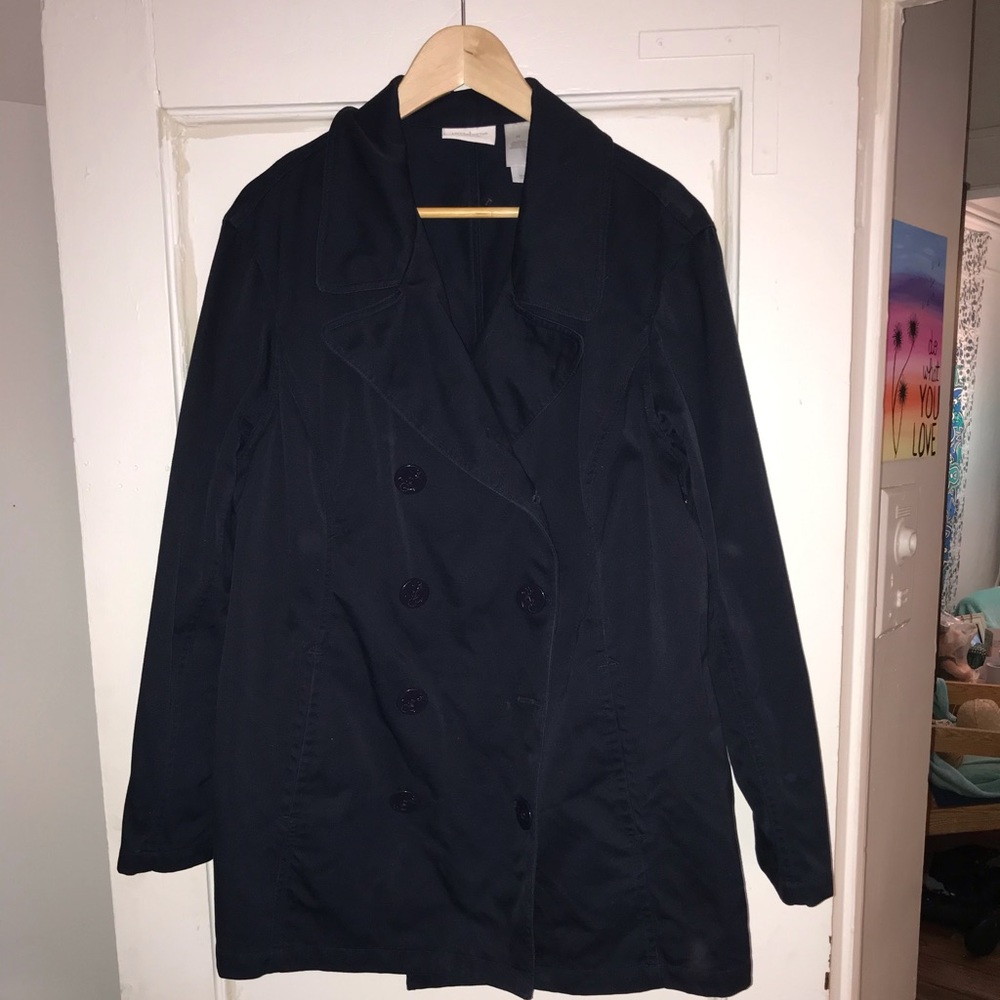 Navy BLue Liz Claiborne trench coat